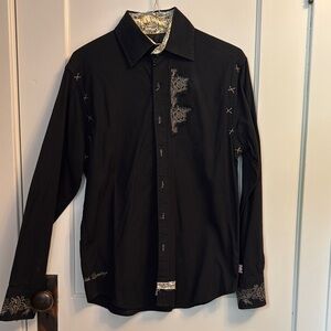 English Laundry Black Casual Button Down Shirt